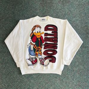 Vintage 1980s Disney Donald Duck white crewneck sweatshirt